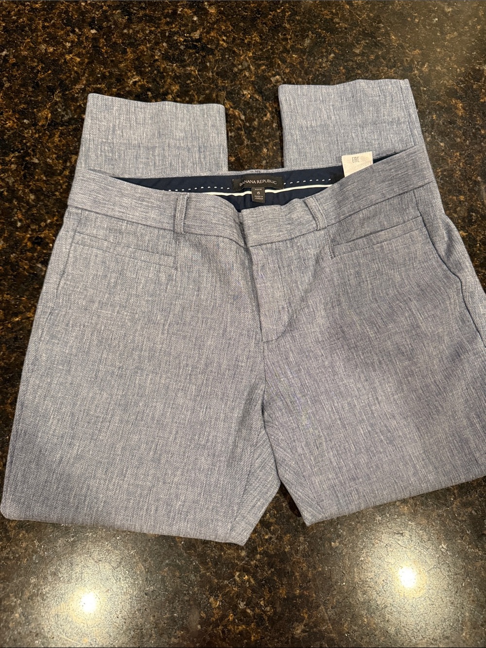 Banana Republic Sloan Light Heather Blue Dress Pants Size 6